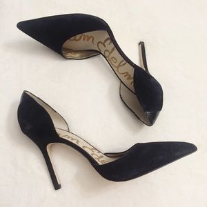 Sam Edelman Delilah Black Suede Stilettos 9.5M